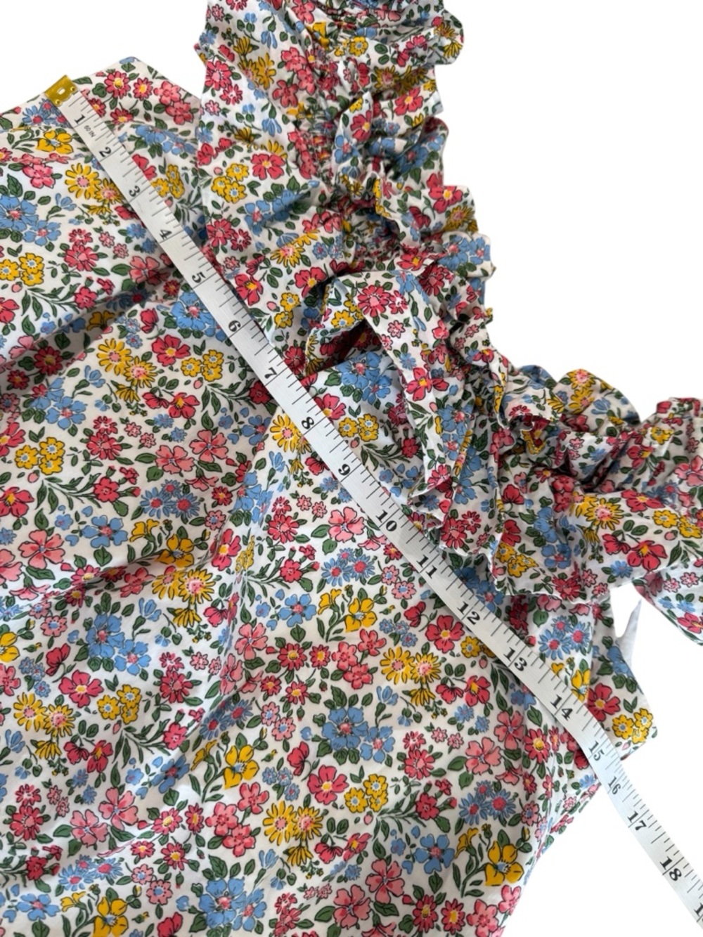Hyacinth House Maria 100% Cotton Floral Multi Ruffle Mini Dress Size Xs - Picture 10 of 11